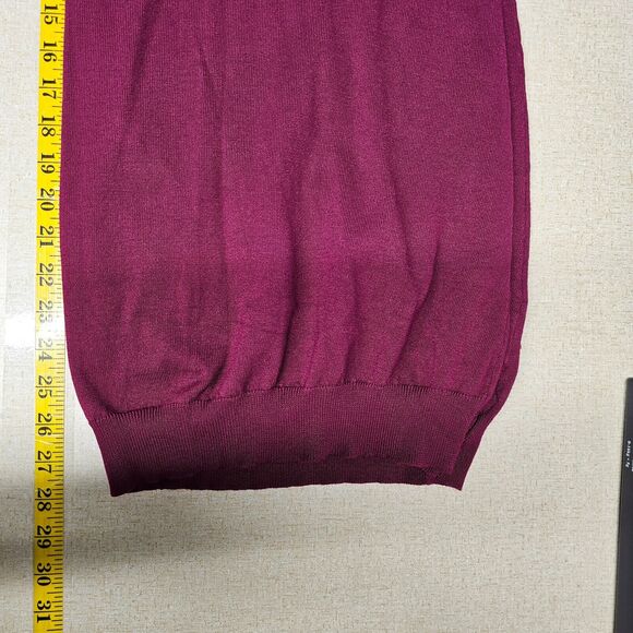 Cyrus Womens Sweater Size XL Pink Raspberry Beaded Neckline Dressy Office Party - Picture 3 of 9